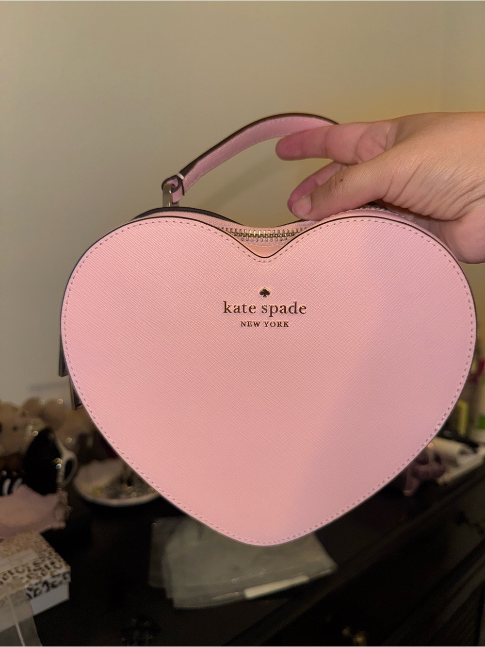 kate spade Pink Heart-Shaped Top Handle Mini Bag